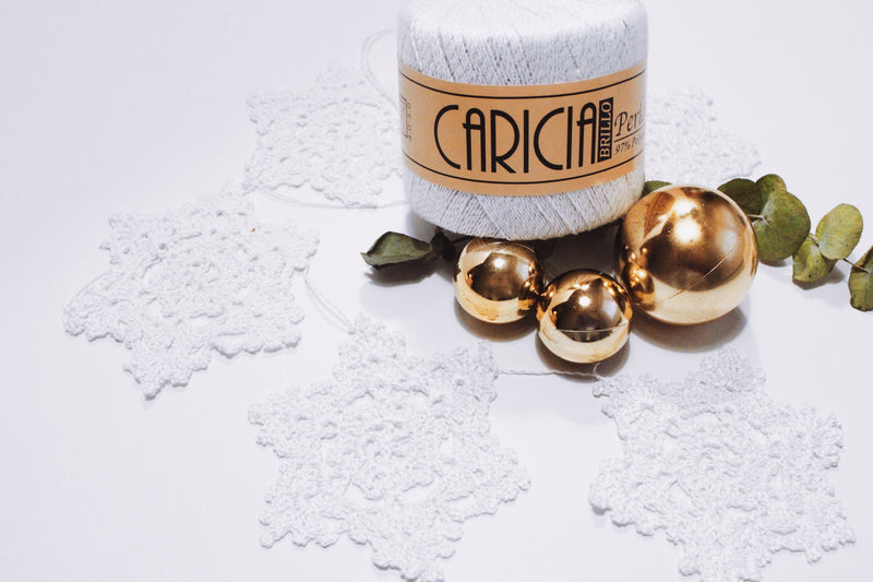 Crochet XMas - Guirnalda copos de nieve